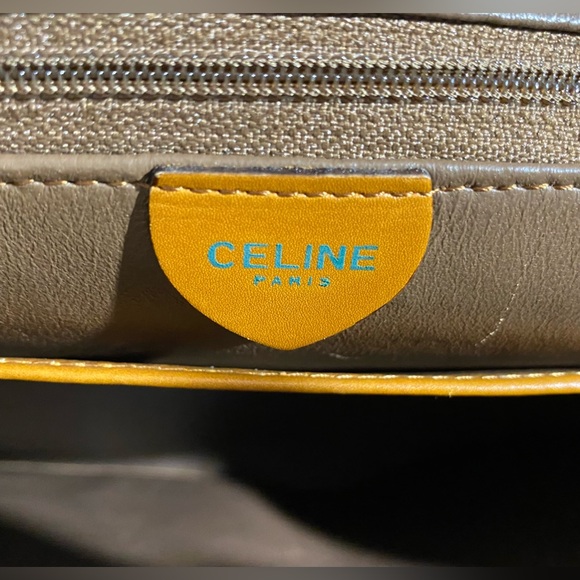 CELINE - Rust Brown Structured Leather Tote with Turnlock & Chain **FINAL PRICE* - Picture 9 of 15